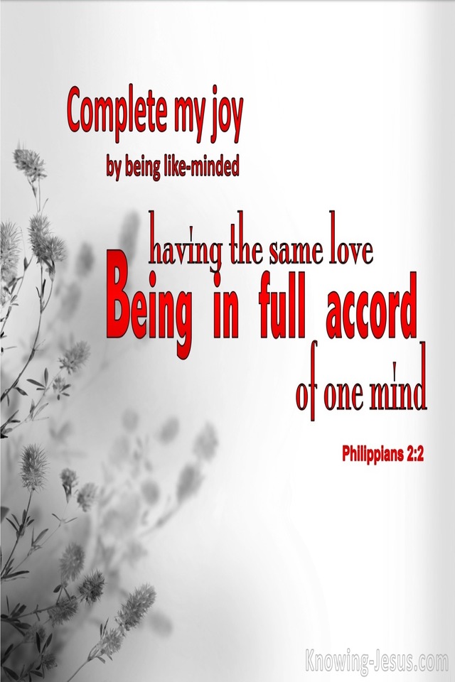 Philippians 2:2 Being Of One Mind (gray)